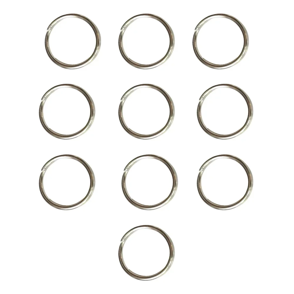 10PC 316 Stainless Steel Water Sport Keychain Keyring Split Ring Loop for Scuba Diving Swimming Diver Camping Gear 20 25 30 MM