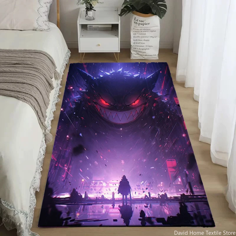 

Pokemom Gengar Carpet for Children Living Room Bedroom Floor Mat Kitchen Rug Children's Bedroom Rug Non-slip Mat Decoration