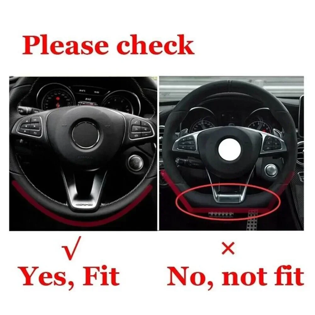 Steering Wheel Panel Cover Trim Carbon Fiber Cover For Mercedes For Benz W213 W205 C E 2014-17 Car Decoration Part