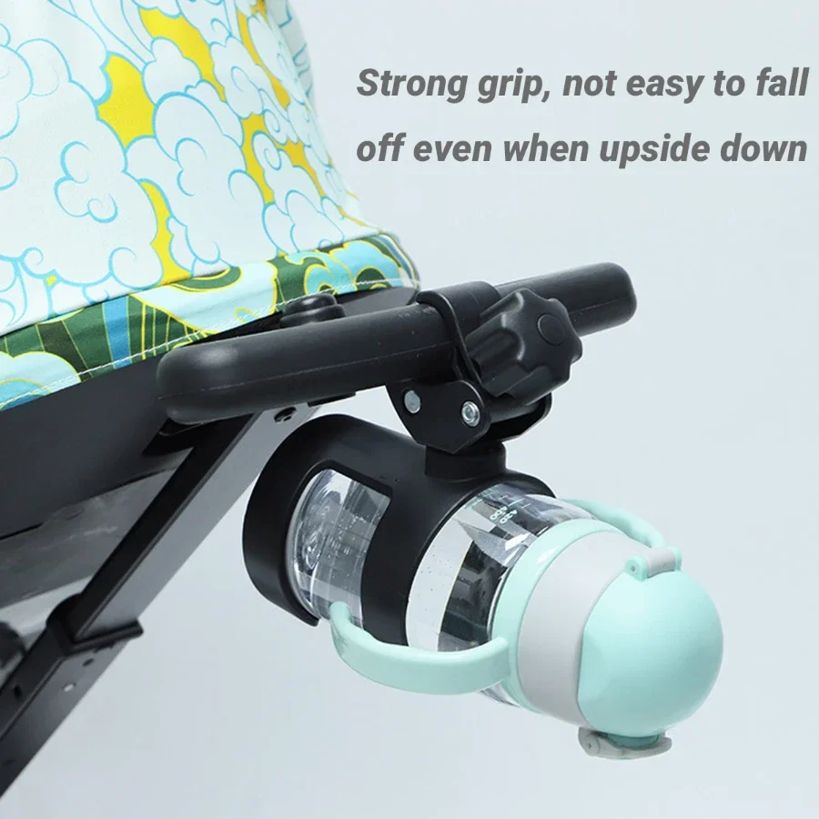 360 Degrees Rotation Drink Holder for Bike Pushchair Wheelchair Walker Bicycle Fits Most Cups Gifts for Relatives image 4