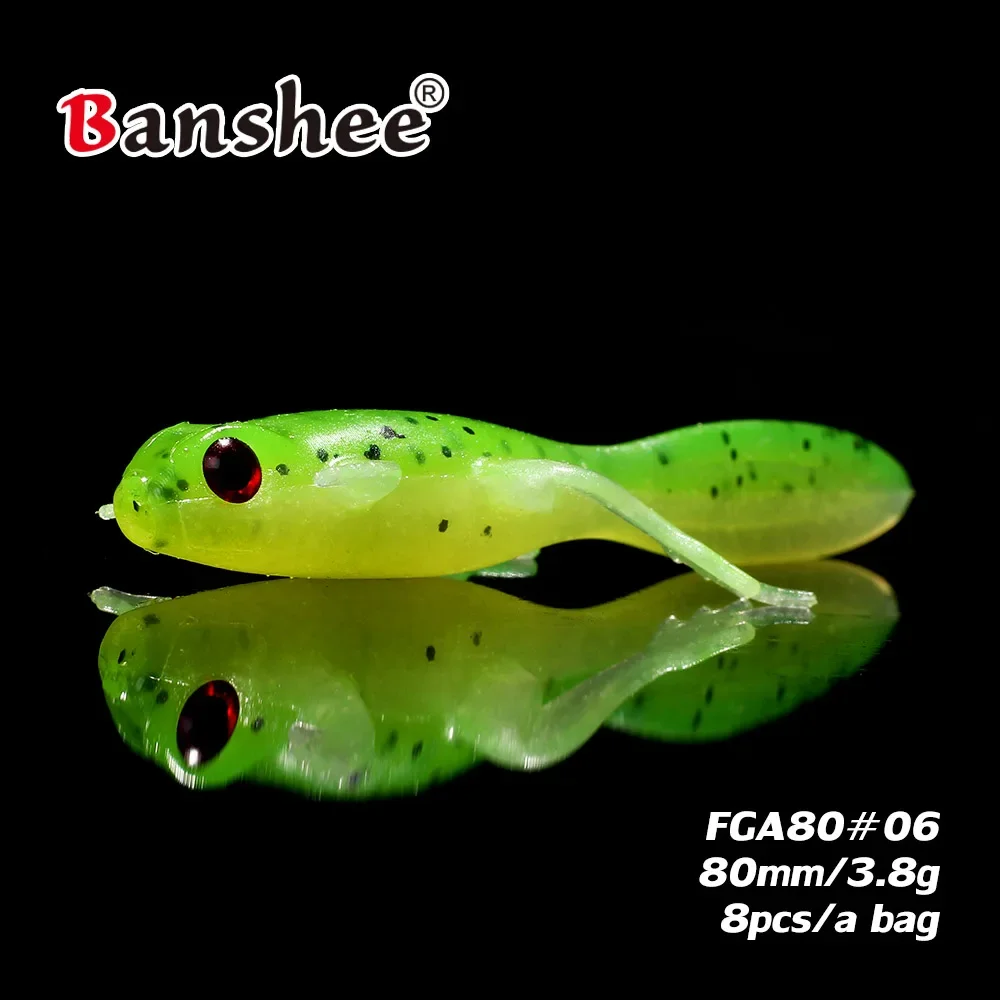 8Pcs/Lot Soft lure Lizard 3.8g/ 80mm Lacertid Lacertilian Bluey Carbrite Bass artificial bait fishing lure for PIke Texas rig