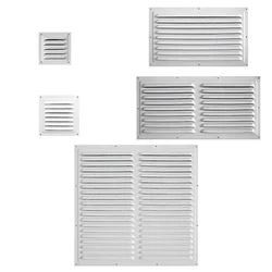 Metal Louver Air Vents Grille Ventilation Covers Aluminum Grilles Duct Heating Cooling Vents Plate Insect Screen Cover Air Vents