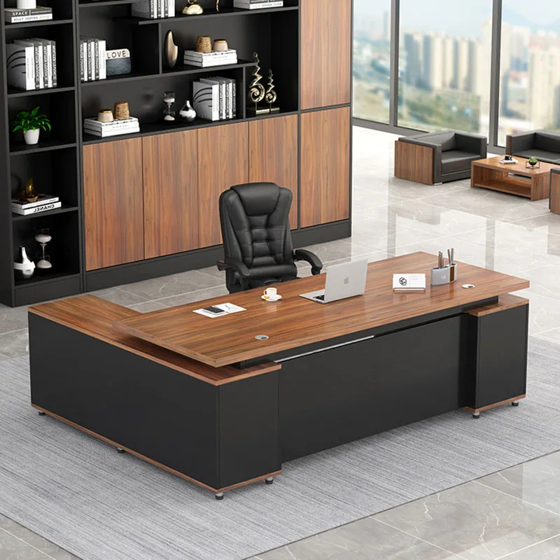 Supplies Storage Shelf Office Desk Standing Executive European Drawers Computer Desks Floor Luxury Mesa De Computador Furniture