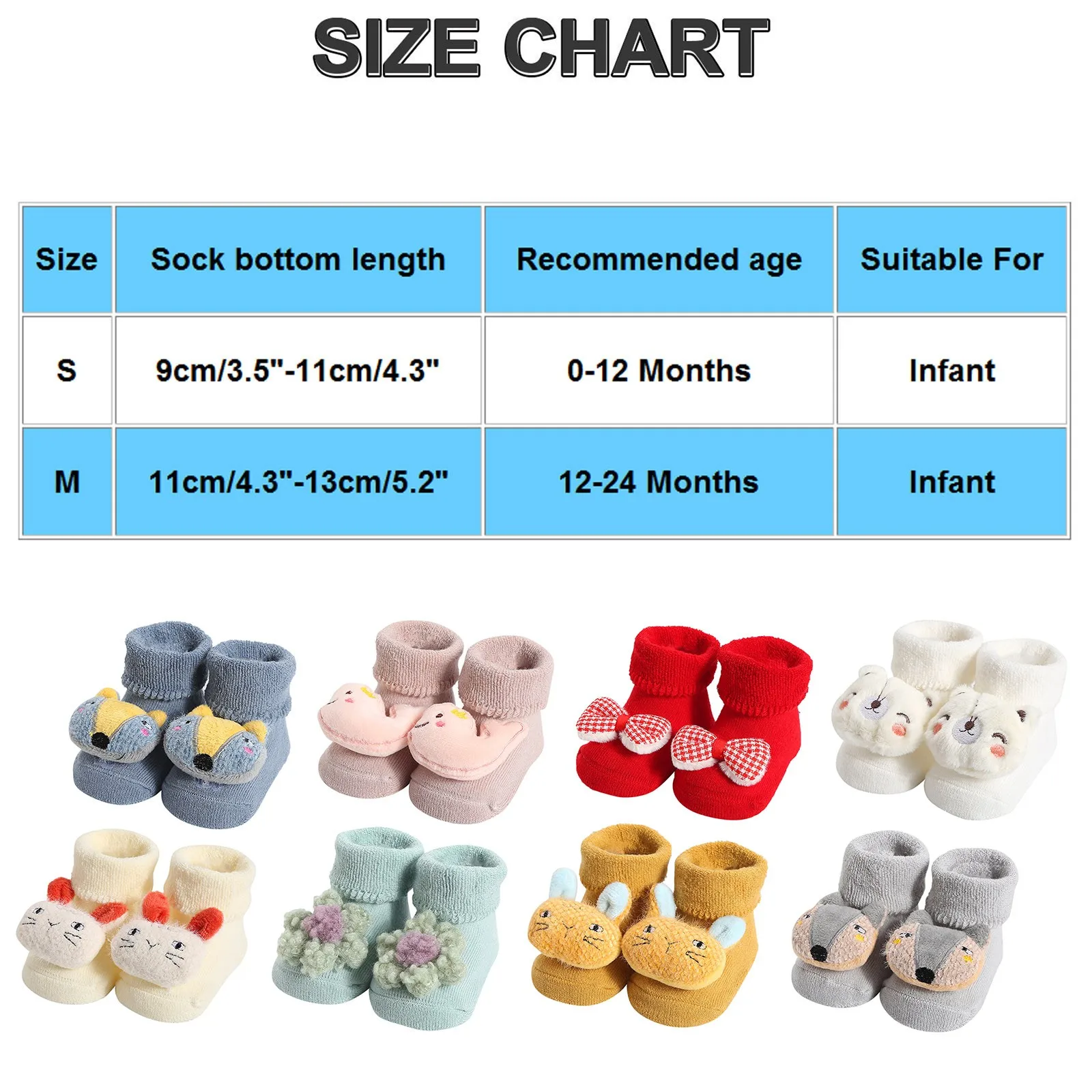 Cute Baby Socks Newborn Glue Dispensing Floor Socks Floor Crawling Socks Shoes First Walkers Prewalker Boots Infant 0-24 Months