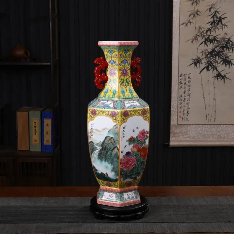 Porcelain vase Zhang Songmao and Xu Yafeng jointly create home ornaments