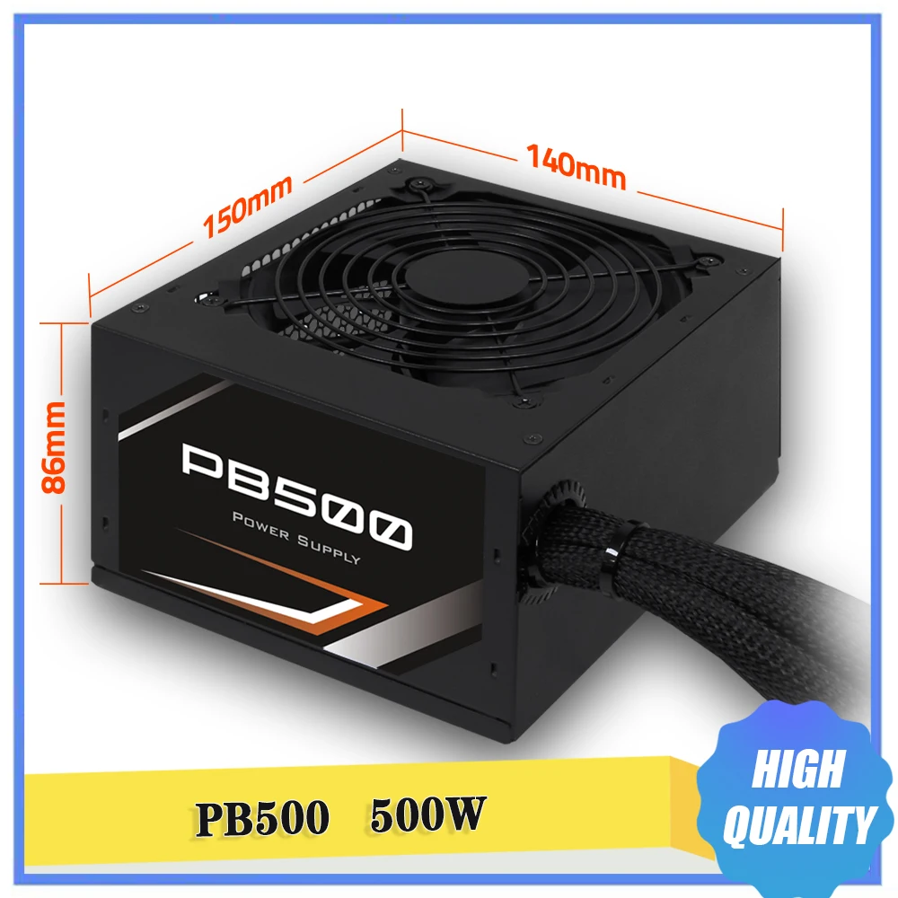 

PB500 500W For Gigabyte Active PFC 50-60Hz Form Factor ATX 12V Power Supply