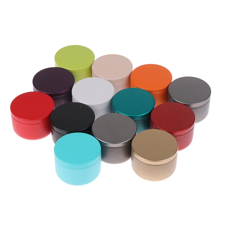 Portable Solid Color Mini Tin Box Tea Sealed Jar Packing Boxes Jewelry Candy Small Storage Can Coin Earring Headphones Gift Case