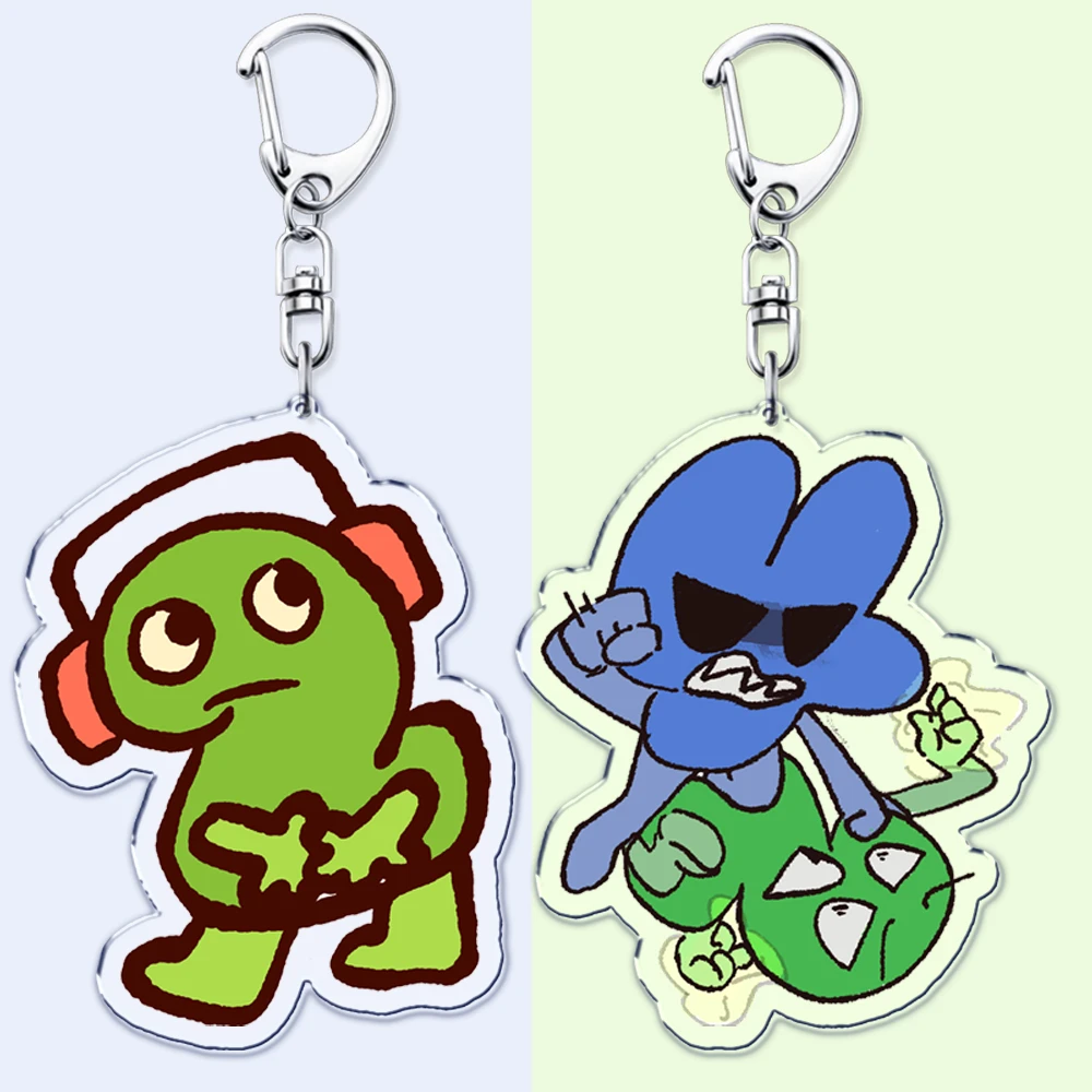 Cute Game BFDI BFB Keychains for Accessories Bag Bfdi Teardrop Sketchpad Two Four X Key Chain Ring Gifts Gamer Friends Keyrings
