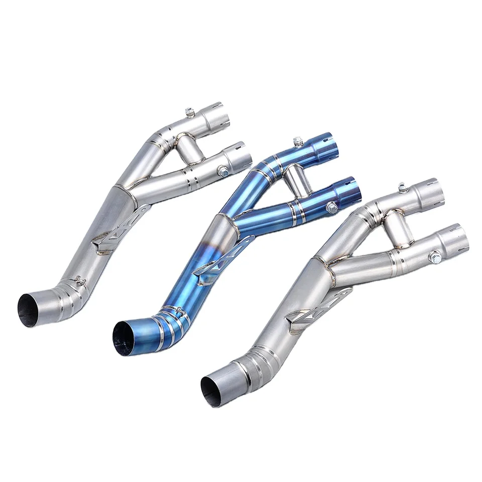 STLF 2015-2021 R1 YZF R1 MT10 Slip-On Front Middle Link Pipe Modification Stainless Steel titanium alloy Exhaust System Box Pack