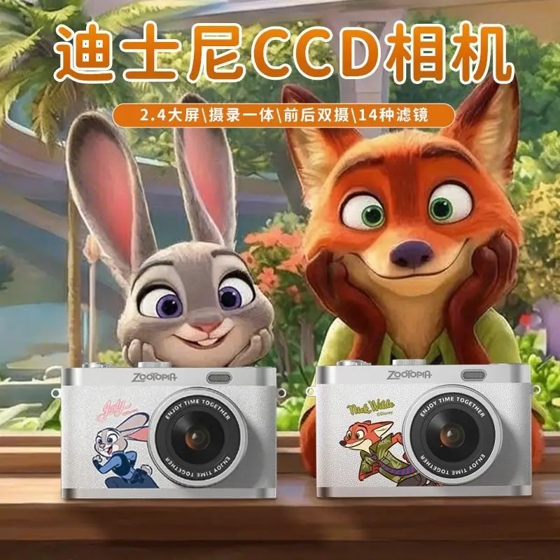 

New Cartoon Disney Judith Nick Ccd Student Camera Hd Dual Camera Digital Camera Boy Girl Birthday Gift Card Machine Kawaii Anime