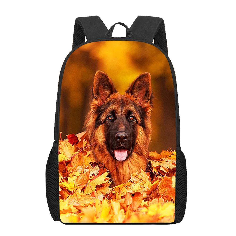 German Shepherd Dog 3D Pattern School Bag for Children Girls Boys Casual Backpacks Kids Backpack Student School Bags Backpack