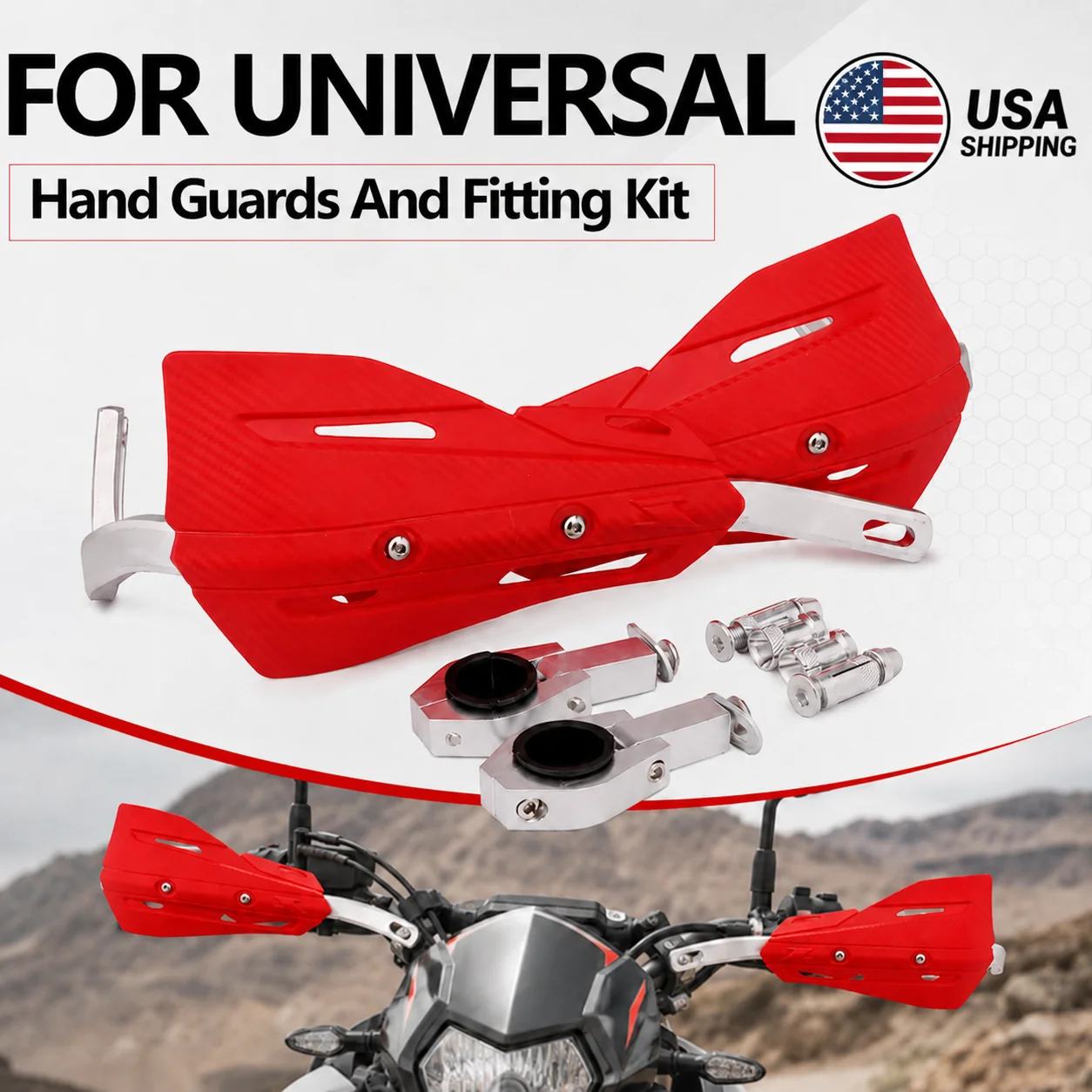 Dirt Bike Handguards 7/8'' and 1 1/8'' Motorcycle Hand Guards Cover Protector For Honda CRF CR XR 50 125 110 250R 300L ATV UTV Pit Bike Motocross Supermoto JFGRACING Off-Road Bike Part