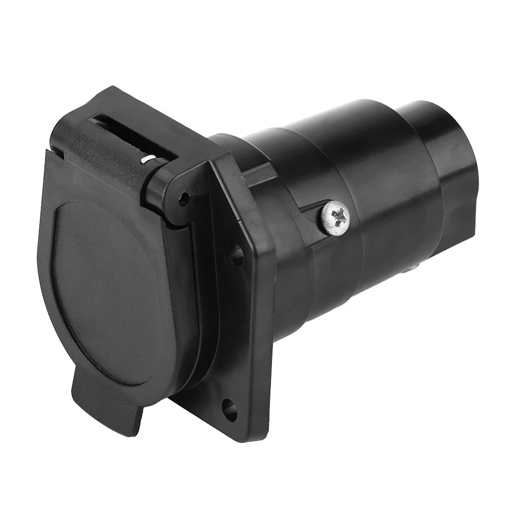 7 Pin Round Trailer Plug 7 Way Blade Socket Adapter Wiring Connector for Caravan Towbar Towing