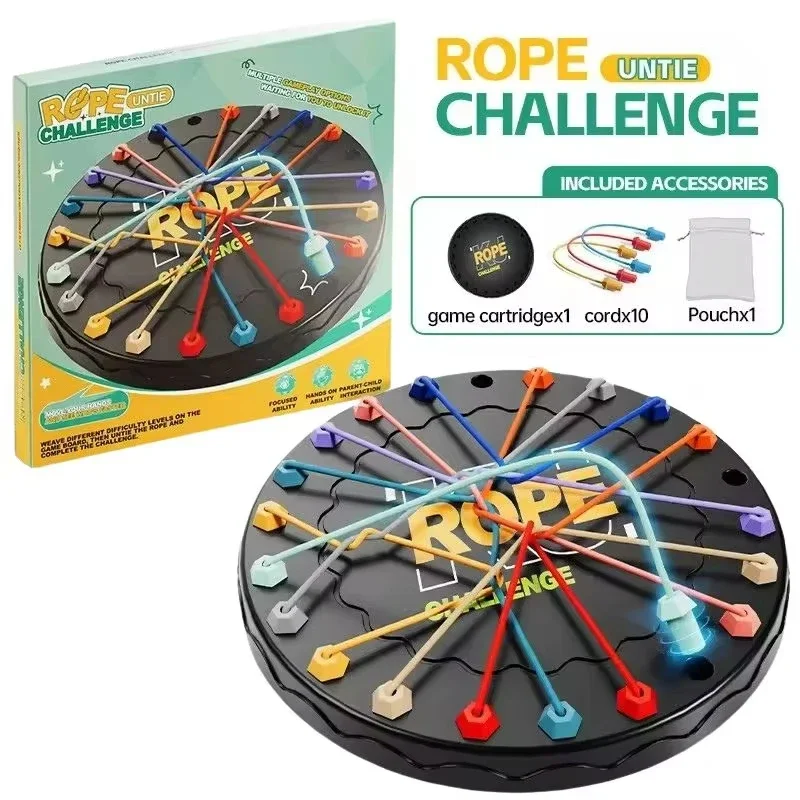 Puzzle Toys for Rope Untie Challenge | Logic Thinking Challenge Strategy Table Game | Social Board Game | Children's Puzzle Gift