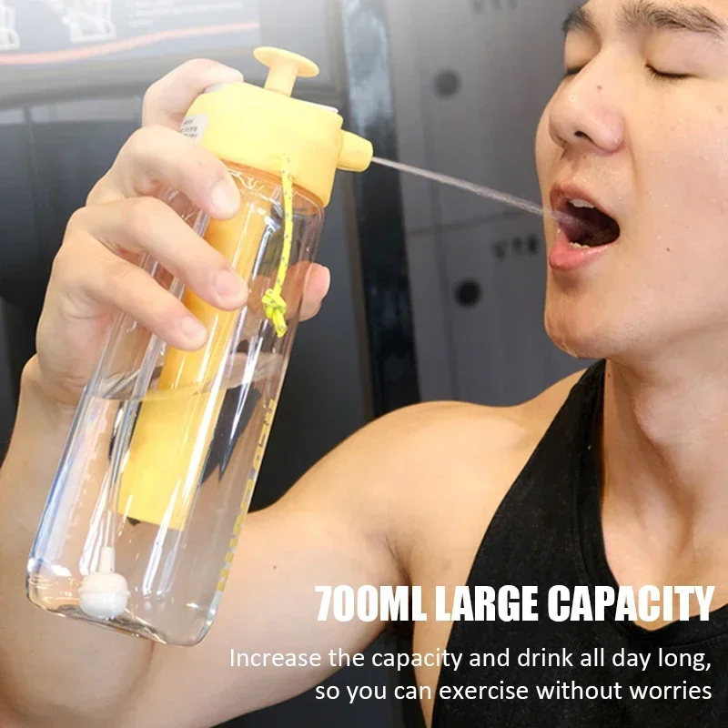 

-Brumisateur D'eau De Sport, 700ml, HI Gym Imaging Travel Running Clicks Spray, Outdoor Hydratation Cooling Down