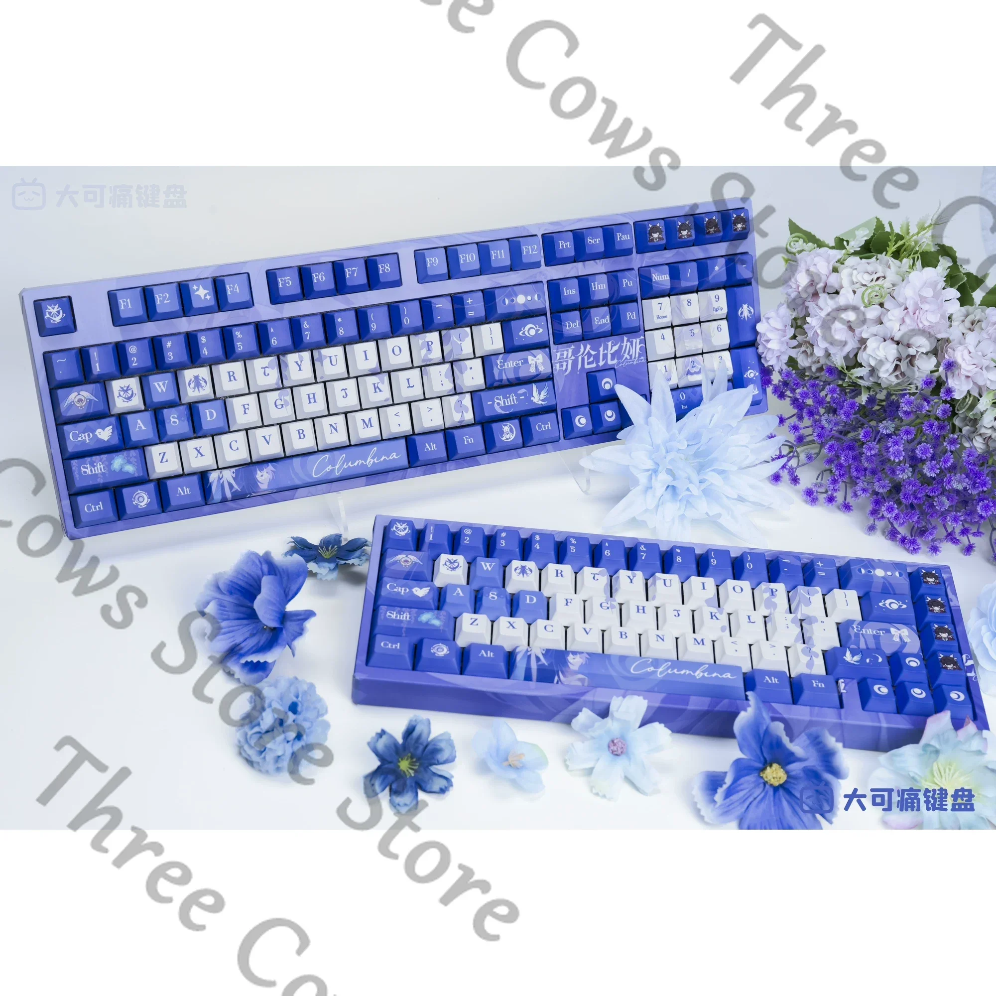 

Anime Genshin Impact Columbina Cosplay Cartoon Keycap Mechanical Keyboard Cap Accessories Keycaps Model Prop Models Kit Gift