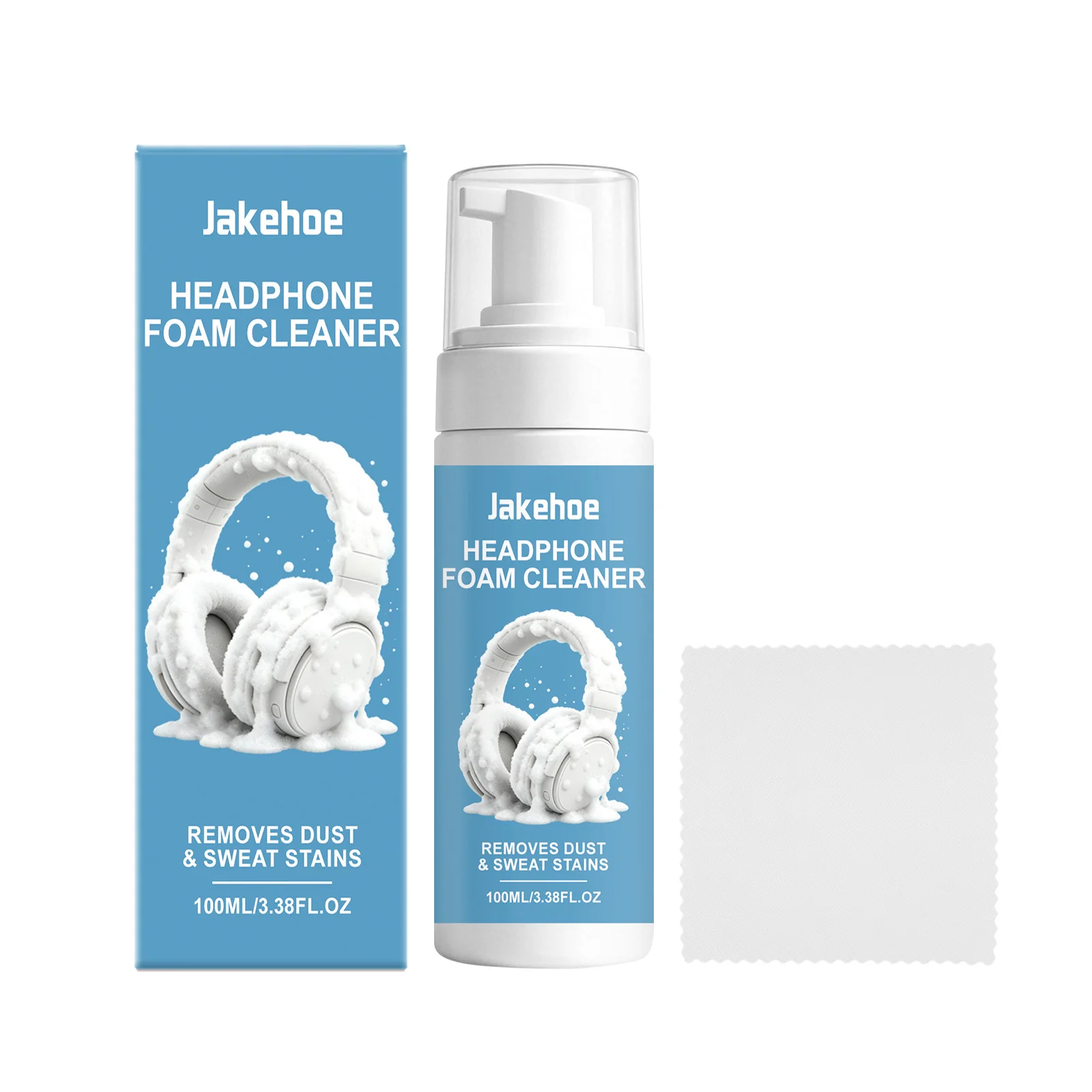Portable Headphone Foam Cleaner Deep Stain Dust Sweat Remover Cleaning for Wireless Wired Earphone Towel Accessory Care Kit