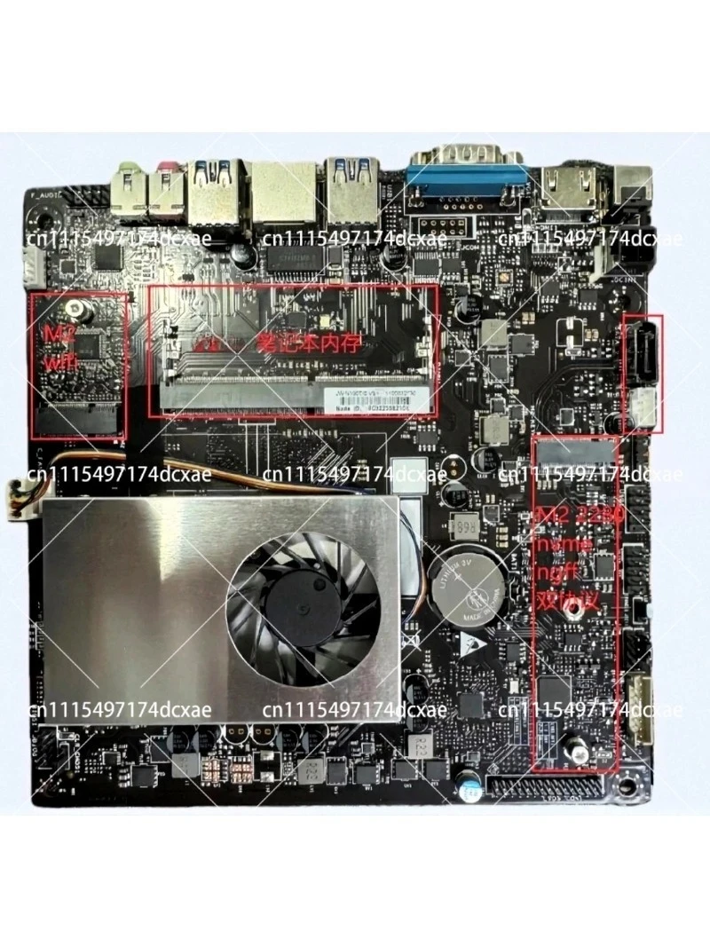 On‑Board Quad‑Core Mini‑ITX Motherboard, DC Input Compact Mainboard for HTPC, Digital Signage & Mini Host Assembly