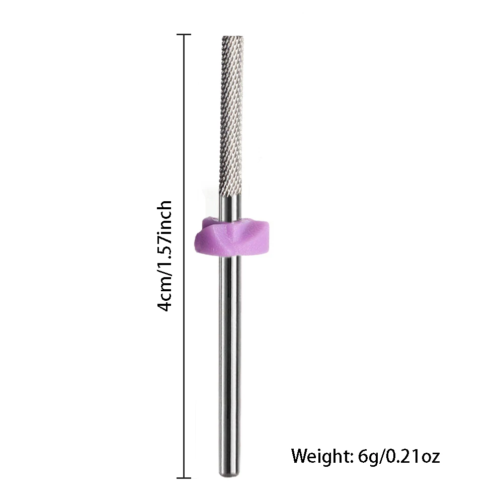 Professionelle Hartmetall-Nagelbohrer - 3/32 Zoll passend, glatter runder Aufsatz für Acryl-, Gel- und Naturnägel - Geruchsfreie Pediküre & Maniküre – Detail 9