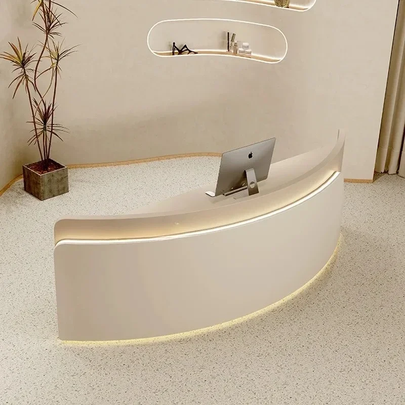 Bar Table Checkout Page Beauty Salon Clothing Store Curved Simple Modern