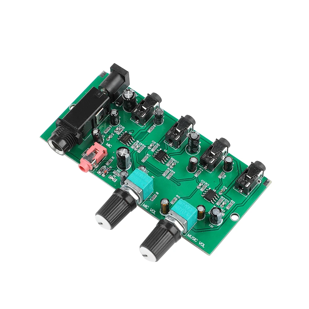 AIYIMA 2Way 음악 프리앰프 마이크 앰프 보드, 노래방 믹싱 앰프, 컴퓨터 오디오 신호 믹서 보드, DC 12-24