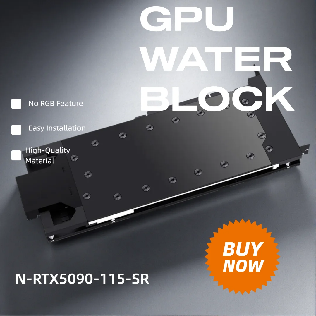 

Bykski GPU Water Block Serve For NVIDIA RTX 5090 32G DDR7 Graphics Card Cooling Cooler With Backplate,N-RTX5090-115-SR
