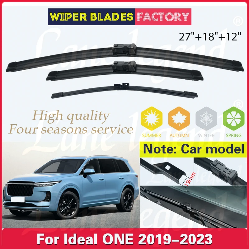 For Ideal ONE 2019 2020 2021 2022 2023 Car Front Rear Windshield Wiper Blades Brushes Windscreen Car Accessories 27