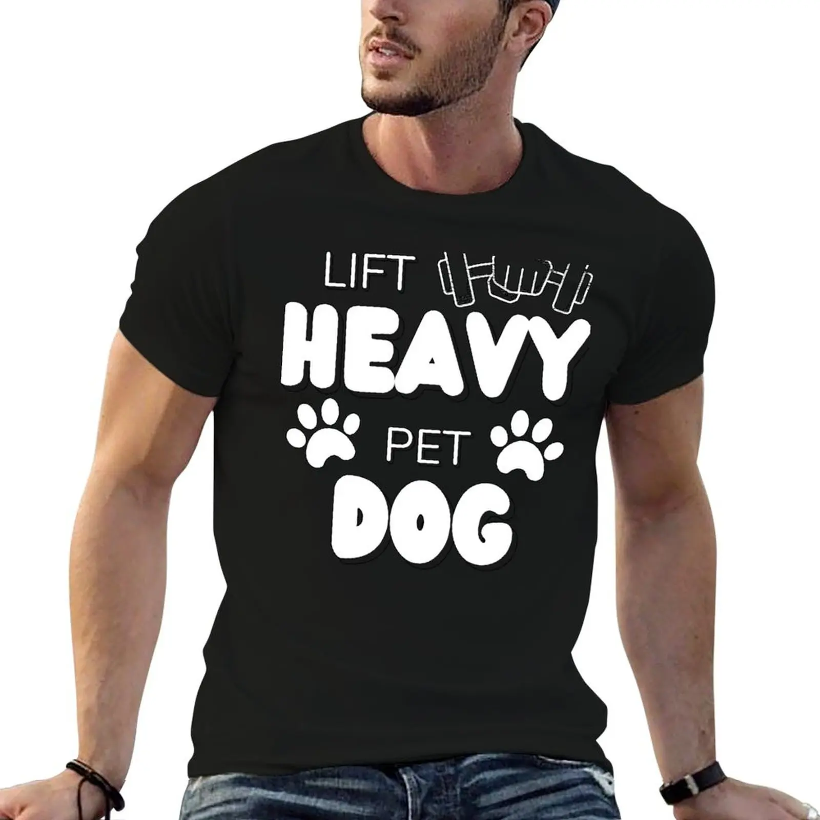 

Dogs Weight Lifter Dog T-Shirt men t shirt cotton 100% funny t shirts man cotton t shirts man 100% T-Shirt