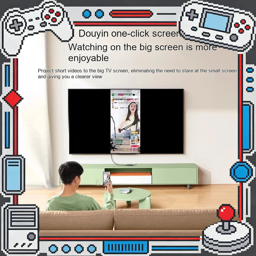 UGREEN CM617 Wireless HDMI Display Adapter 4K 60Hz 2.4G 5G Screen Mirroring Transmitter for Phone Laptop TV Projector.