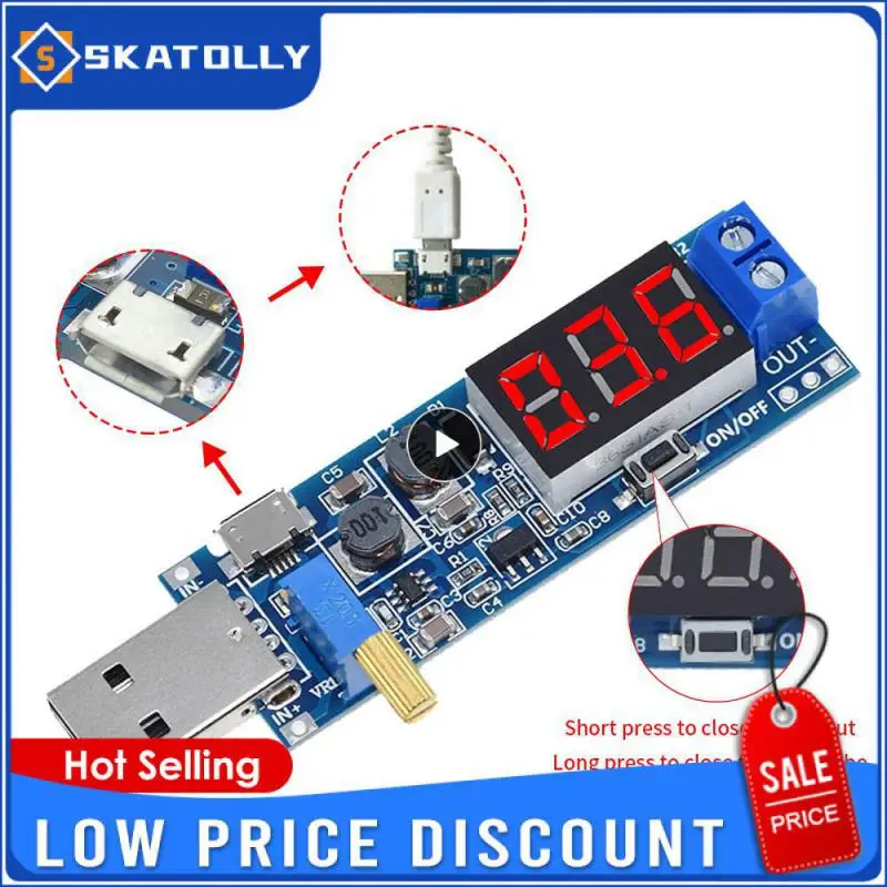 Product Weight: 13 Grams Usb Boost Power Regulator Module Multi-turn Precision Adjustable One Key To Turn Off The Output