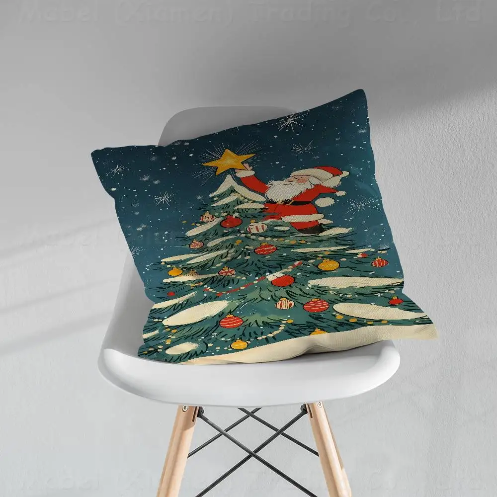 Santas Tree Kussenhoes Kussensloop Bekleding Bank Sierkussen Home Decor Kussensloop