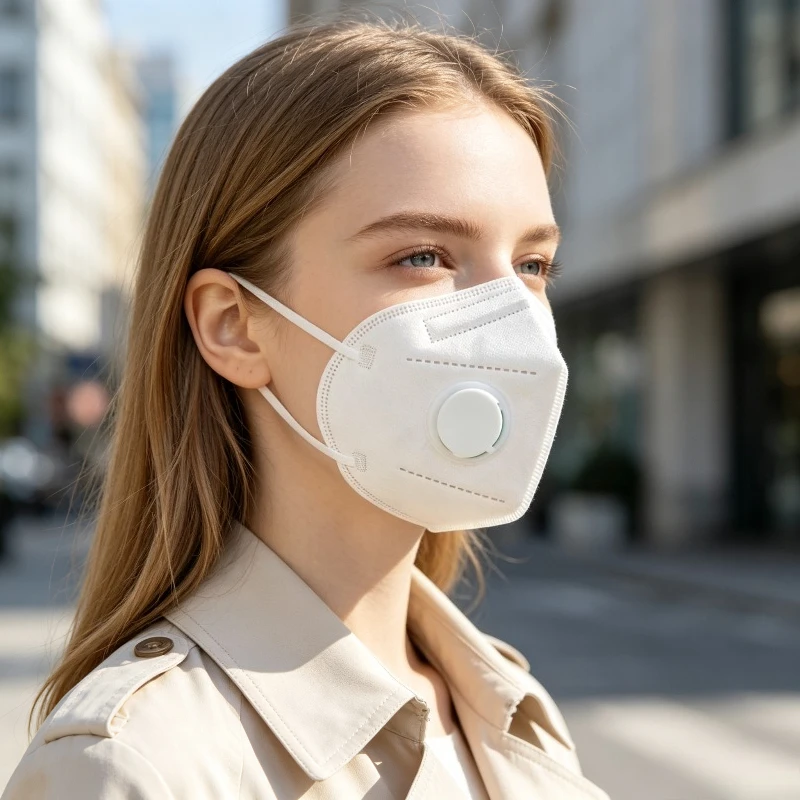 30pcs/60pcs/90pcs Dustproof Industrial Mask with Valve Activated Carbon Adult Breathing Valve Protective and Breathable Masks