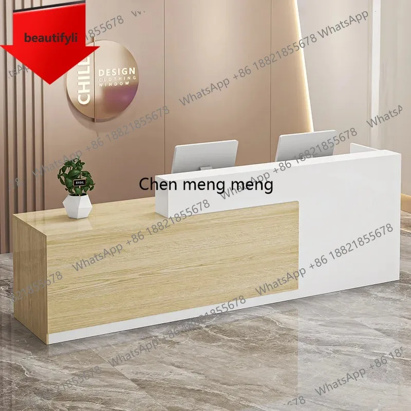 

X188 Front Luxury Reception Desk Service Modern Small Coffee Shop Counter Reception Desk Modern Store Muebles Commercial Furnitu