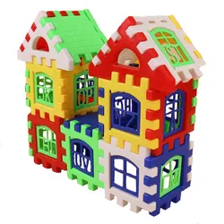 24-Piece Set of Plastic Building Blocks Ideal DIY Gift Shapes Learning Toy for Kids Puzzles Brain Teasers
