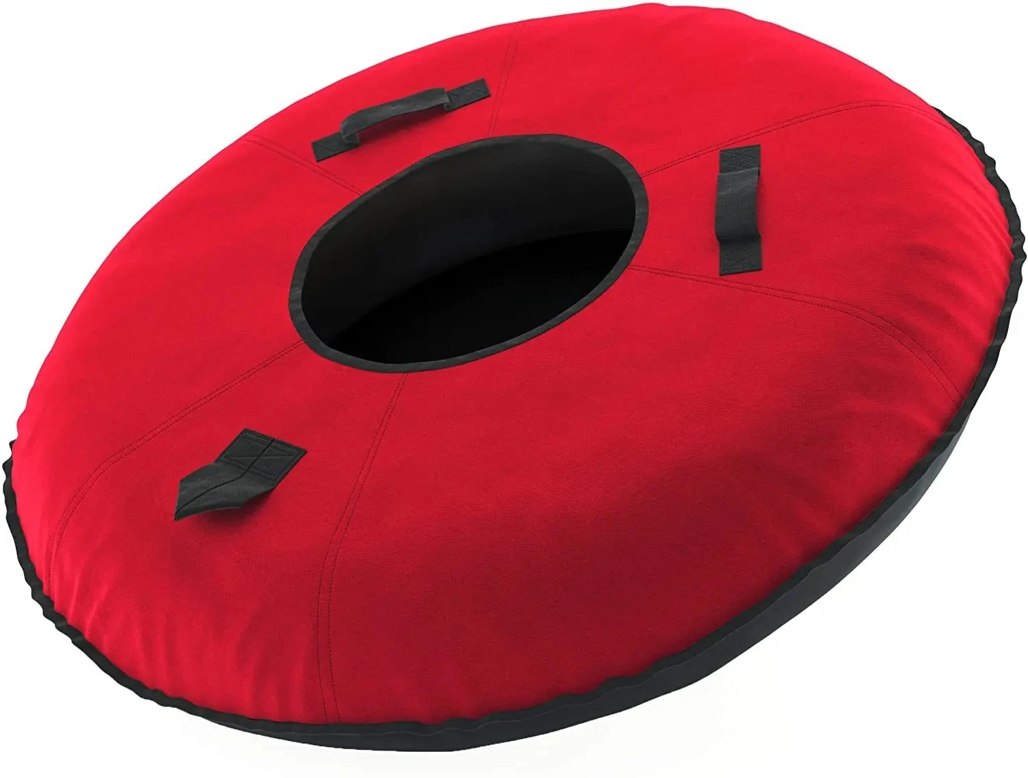 Wholesale Eco-Friendly PVC Cloth Cover Nylon Bottom Ski Ring Thickened Round Inflatable Ski Ring Foldable Design
