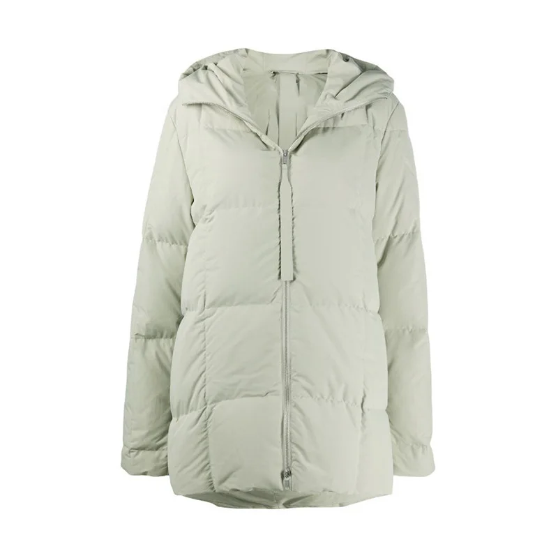 Winter new women's thick warm white duck down hooded jacket y2k high quality fashion casual and comfortable short bread jacket