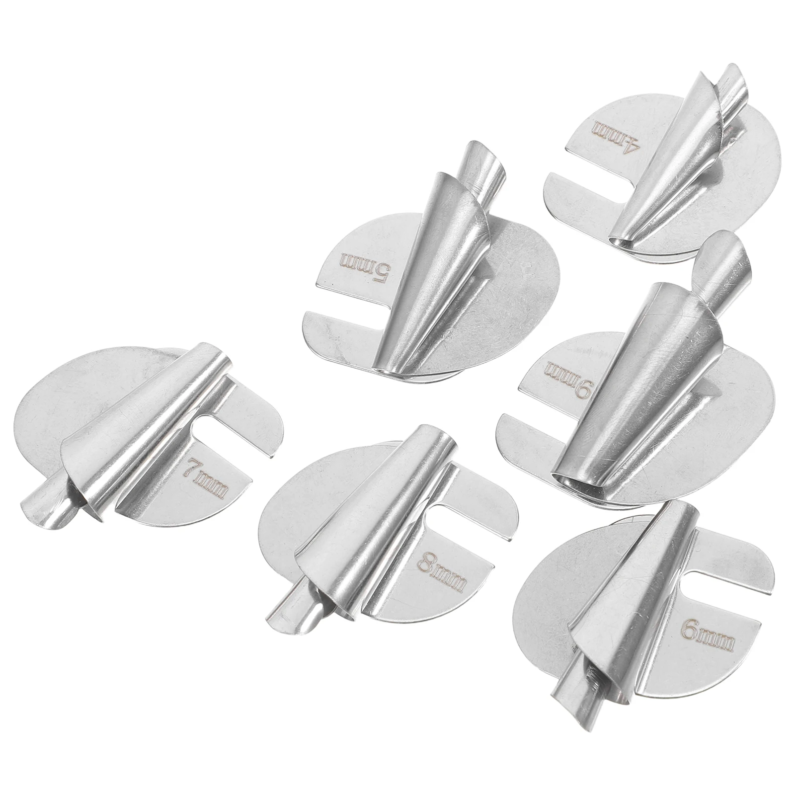 6pcs Sewing Machine Accessories Rolled Hemmer Foot Curved Edge Universal Compatibility Quilting Hemming Durable Presser Foot