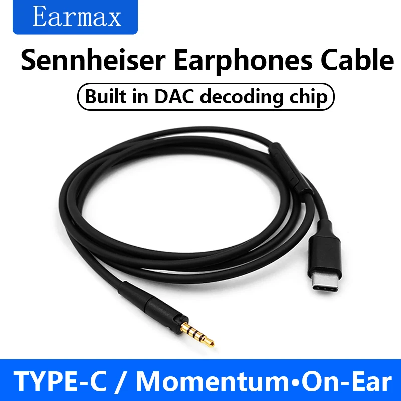 For Sennheiser MOMENTUM HD400S HD350BT HD4.30 HD450BT Earphones Replaceable TYPE-C to HD4.30 Upgrade Cable