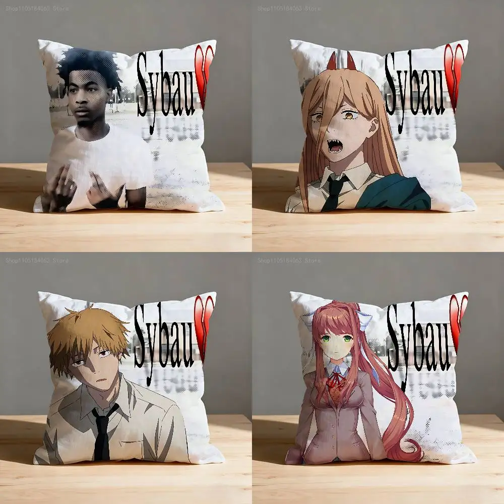 

Sybau Meme Pillow Case For Sofa Decor Car Office Room Printing Cushion Cover Decorations and Protector
