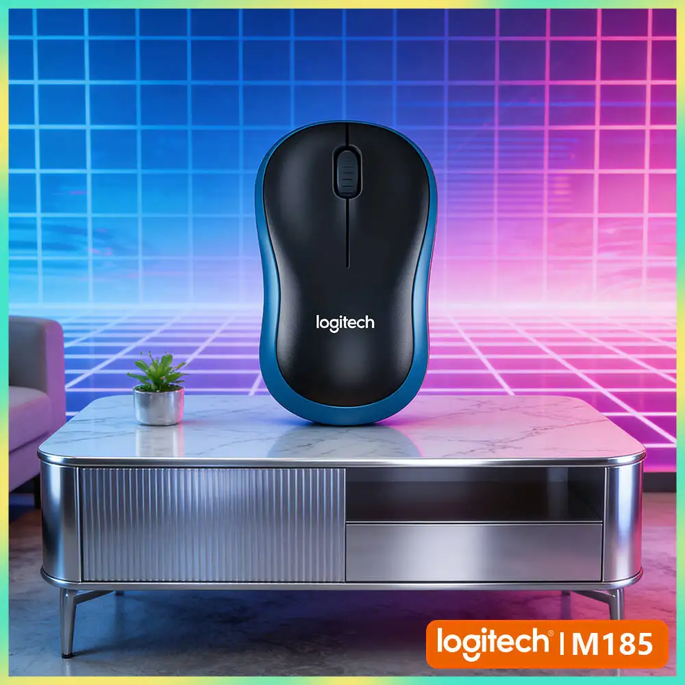 Logitech M185 Wireless Precision Mouse 10m Range 3 Buttons Navigation 12-Month Battery Energy-Saving Desktop Notebook PC Tool