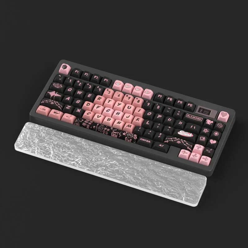 Water Ripple/black Acrylic Frosted Wrist Rest Ergonomic Customized Wrist Rest Desktop for Mechanical Keyboard Accessories Gifts