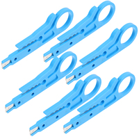10pcs Mini Wire Stripper Cable Cutters Punch Down Tool for RJ45 CAT6 UTP Blue Electrical Network Phone Line Stripping