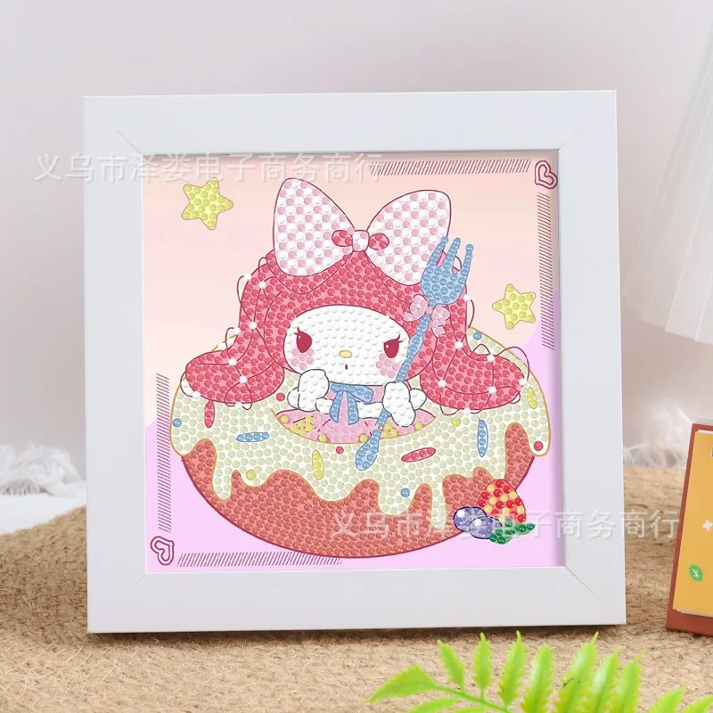 New Anime Kuromi DIY Diamond Painting Toys for Children\'s Creative Gift Kawaii Sanrio Melody Cross-stitch Handicrafts Home Decor