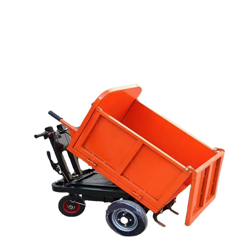 

Riding hand-pushed electric truck, small electric gray bucket truck, construction material truck, mount transporter
