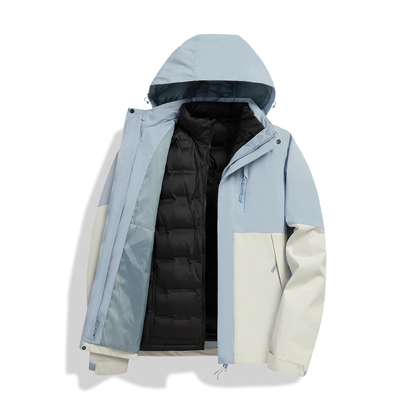 GIOIOMen's Down Jacket，Autumn and Winter New Warm Wear-Resistant Waterproof Fabric Removable Inner Liner Down Cotton Jacket