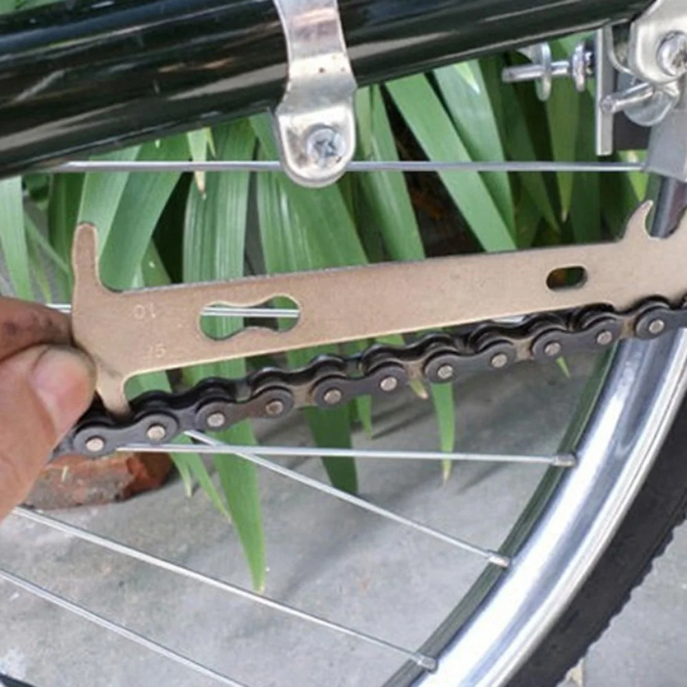 Bike Chain Checker Wear Indicator Measurement Tool for Road Mountain Hybrid Bicycle Chain Repair Maintenance Ruler