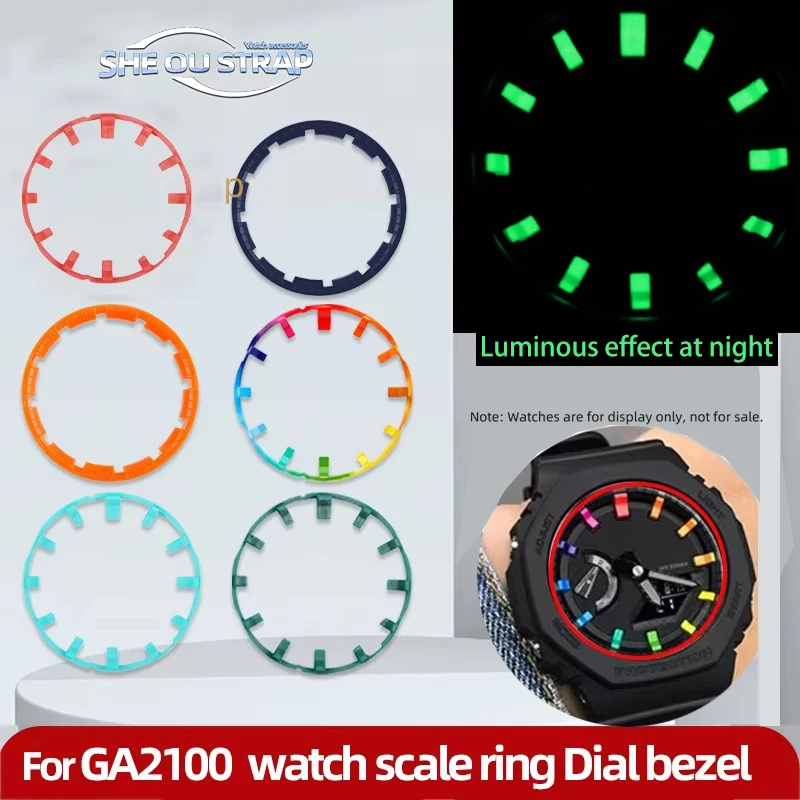 La vendita calda PER Casio G-Shock GA2100 GA2110 Quadrante luminoso per orologio Sostenitore Anello scala quadrante Lume per una visibilità notturna migliorata