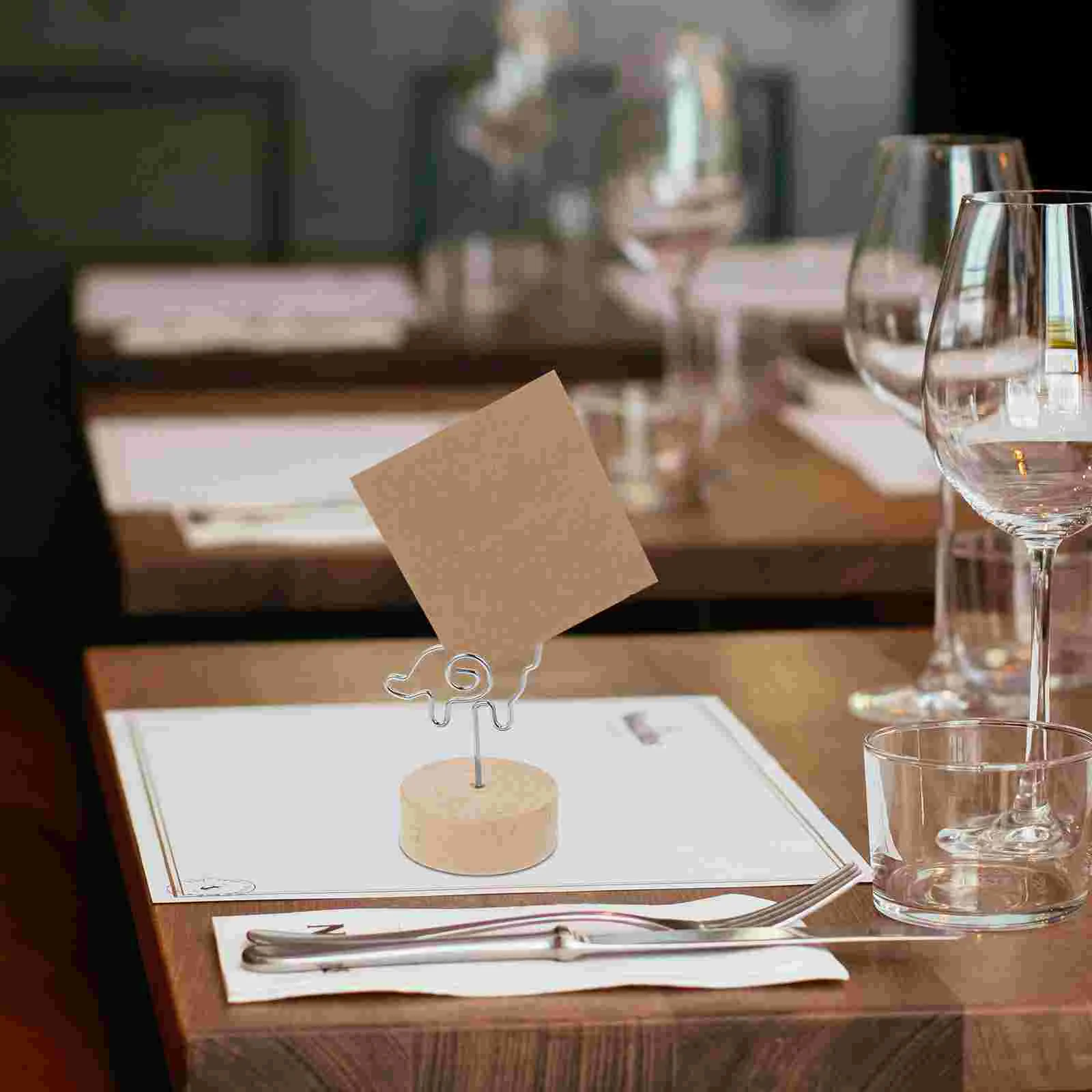 Metal Note Holder Picture Holders Clips Place Card for Table Photo Business Desk