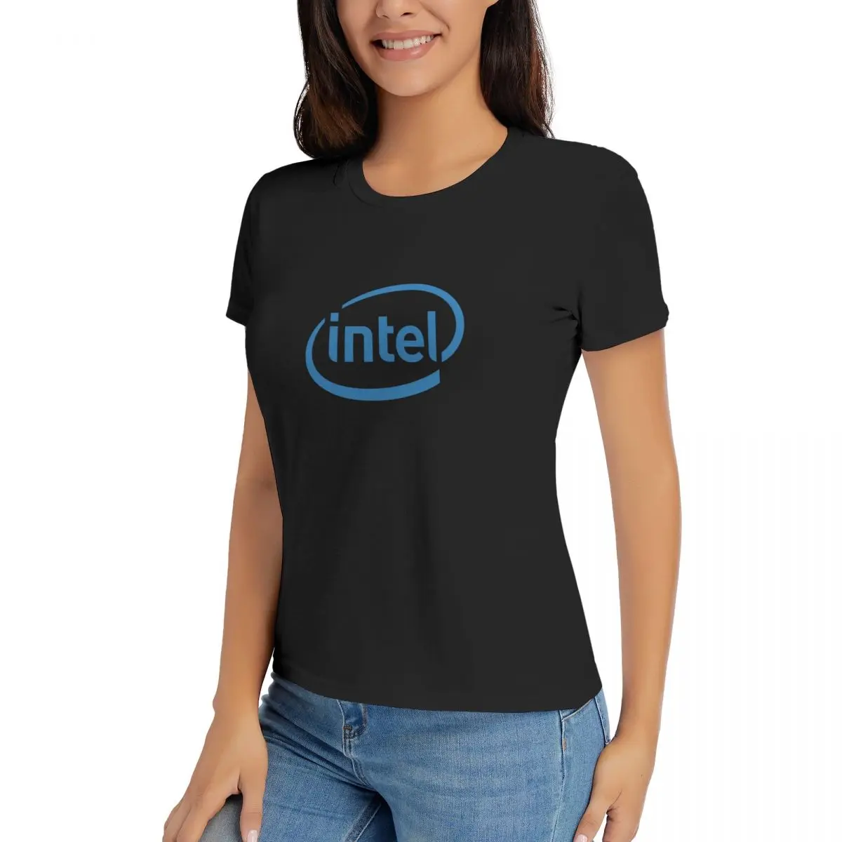 Pc It Core Fans Intel T-Shirt Dames Meisje Katoenen Korte Mouw O-hals T-Shirts Tops