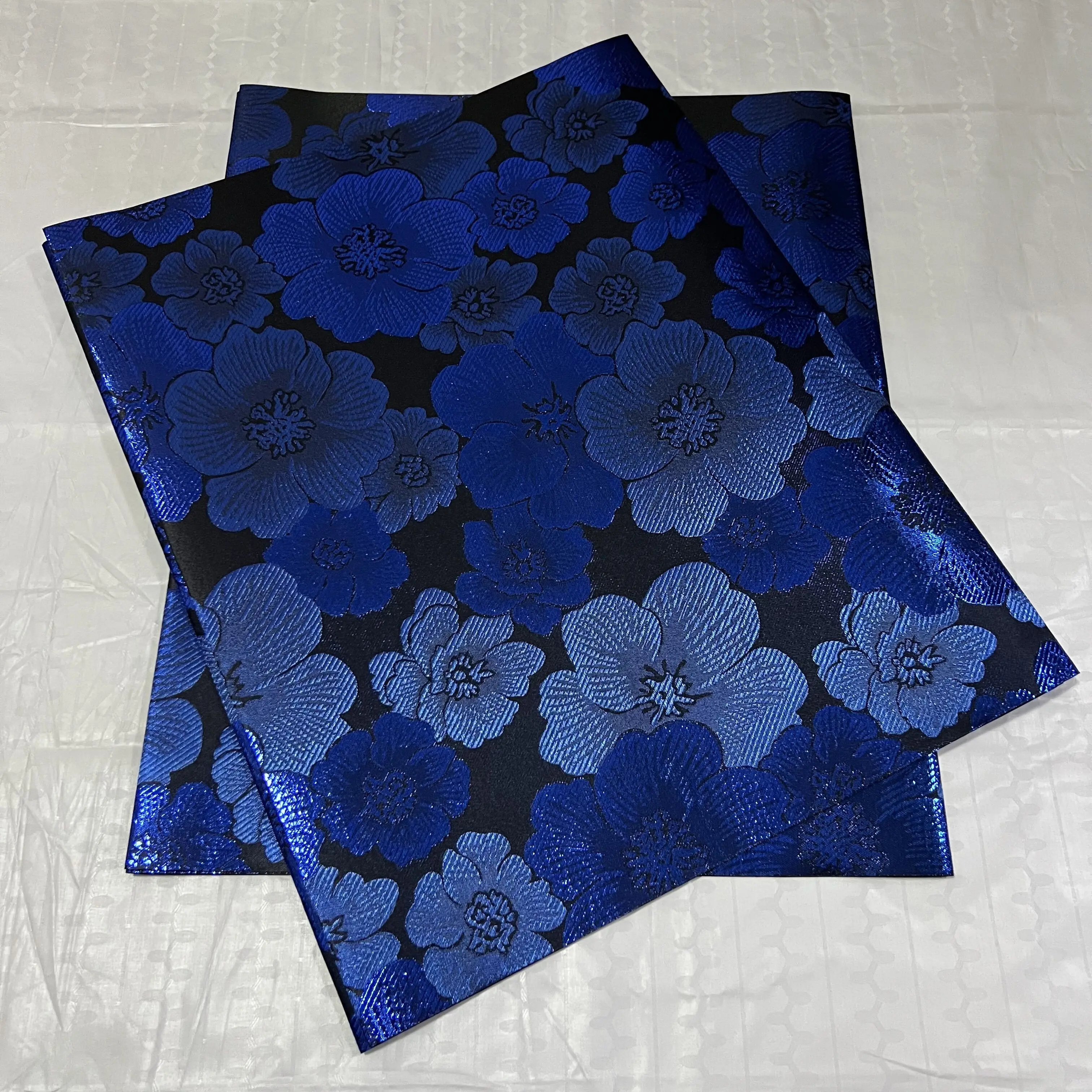 High Quality 3D Embroidery Swiss Gele African Multi Sego Headtie 2pcs/Bag Nigeria Sego Gele Head Tie Wrapper Party HZ4-912-1